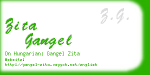 zita gangel business card